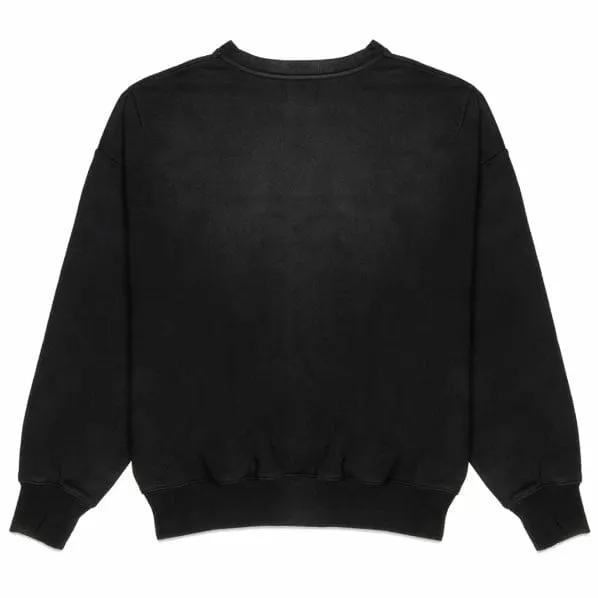 Purple Brand Outline Hwt Fleece Crewneck (Black) P402-HBBO124