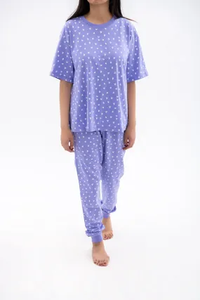 PURPLE HEART PJ'S SET