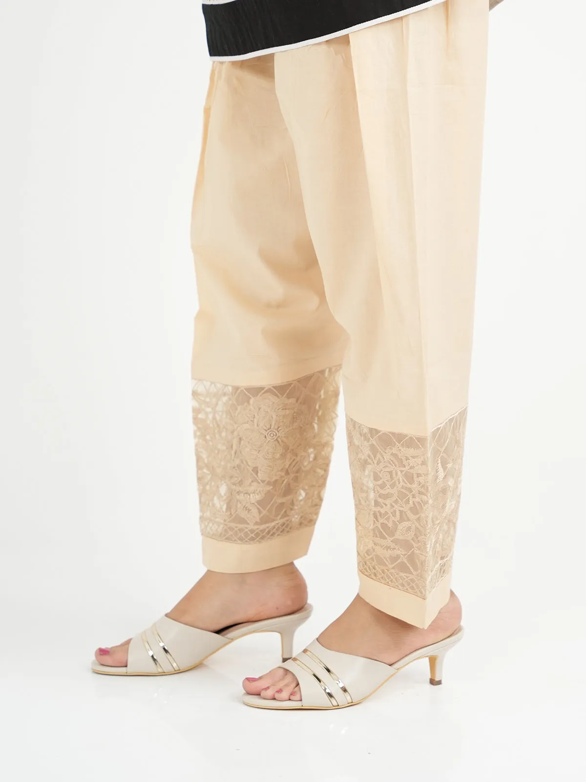 "ESTEFANIA" Straight Embroidered Trouser