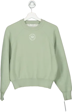 Sandro Green Embroidered Stay Cool Sweatshirt UK 6