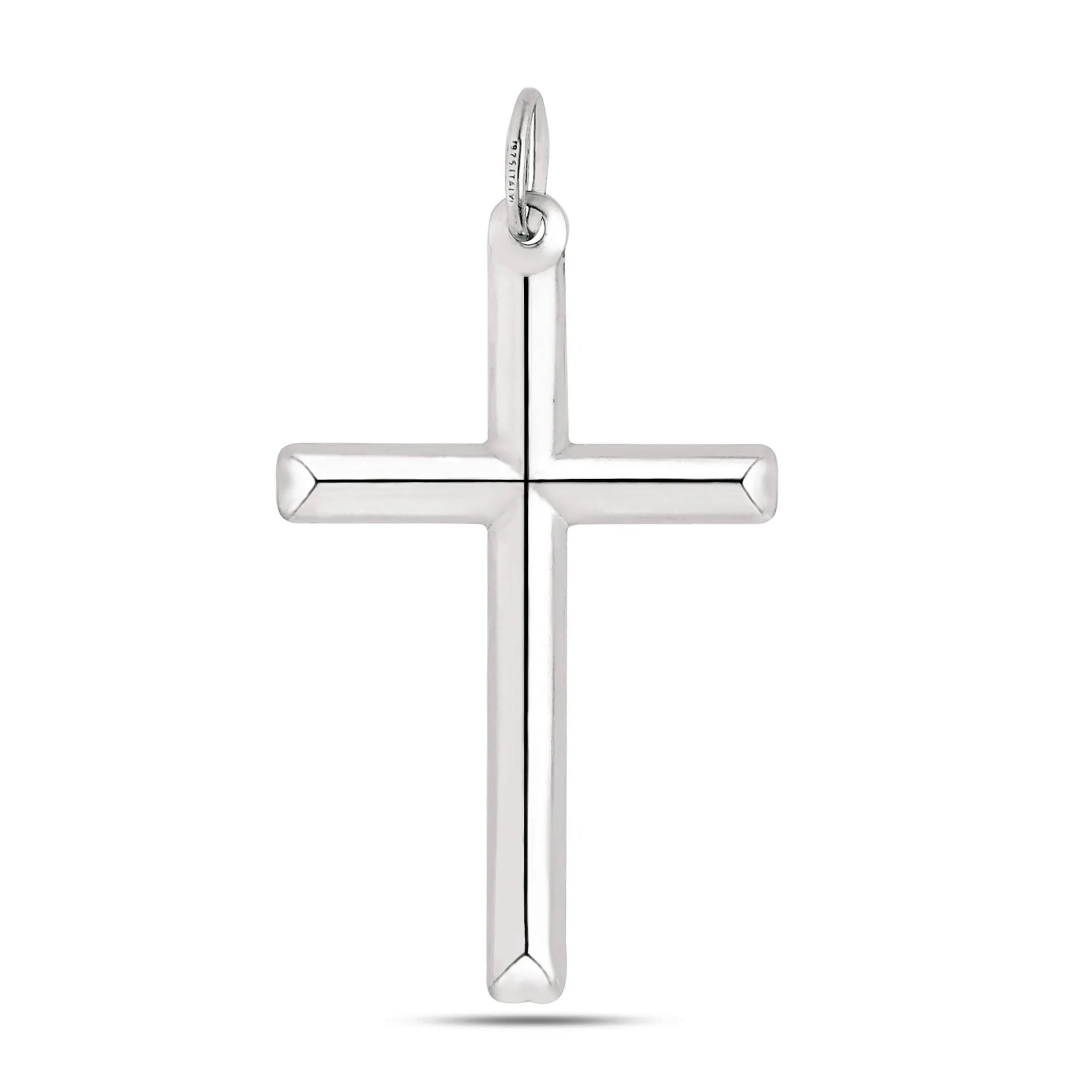 Sterling Silver Cross Pendant, 15 x 30 mm