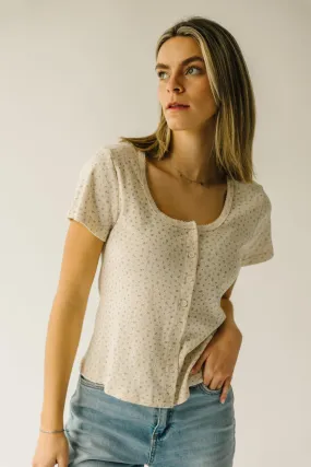 The Fennville Ditsy Floral Blouse in Cream