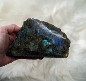 Top Grade Flashy Blue Labradorite Plaque ~ Display Specimen ~ Gorgeous Shine and Flash