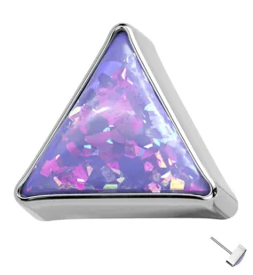 Triangle Purple Opalite Titanium Threadless Top