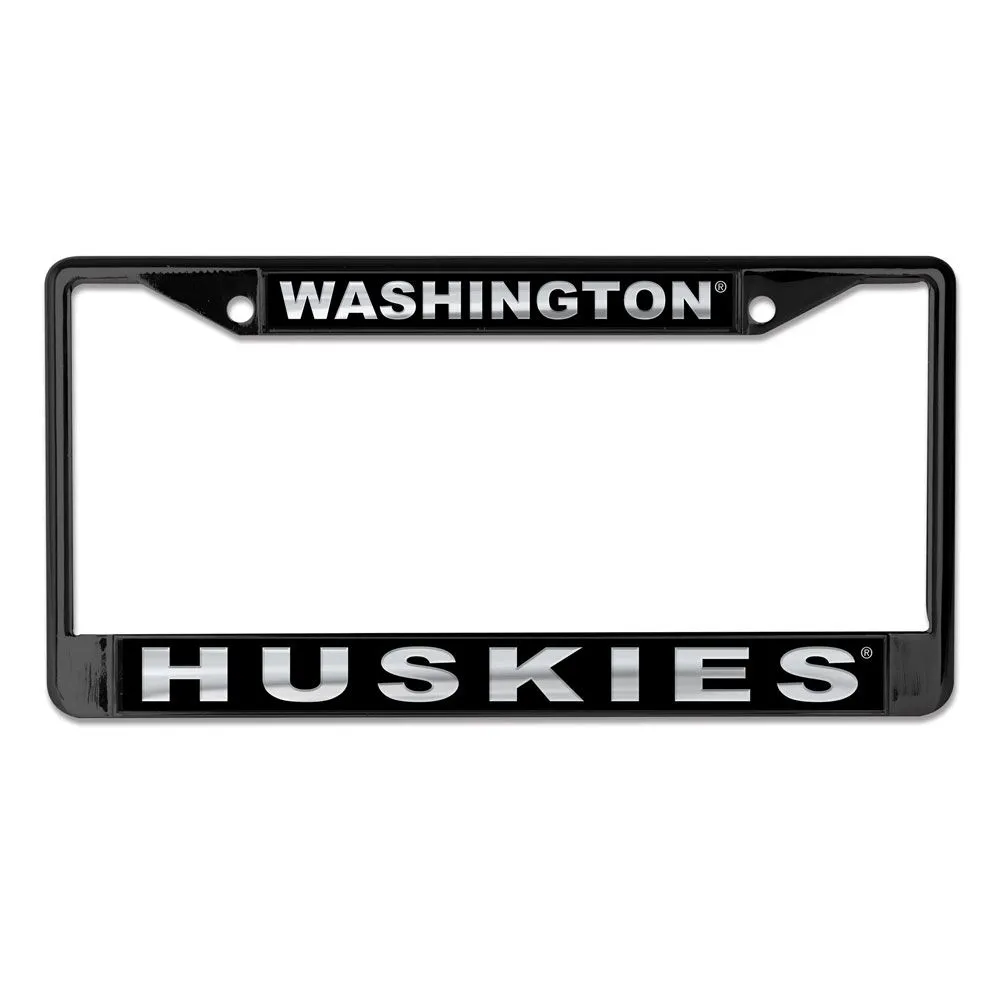 WASHINGTON HUSKIES LIC PLT FRAME BLACK