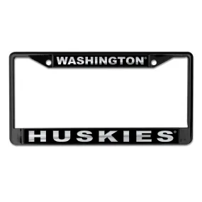 WASHINGTON HUSKIES LIC PLT FRAME BLACK