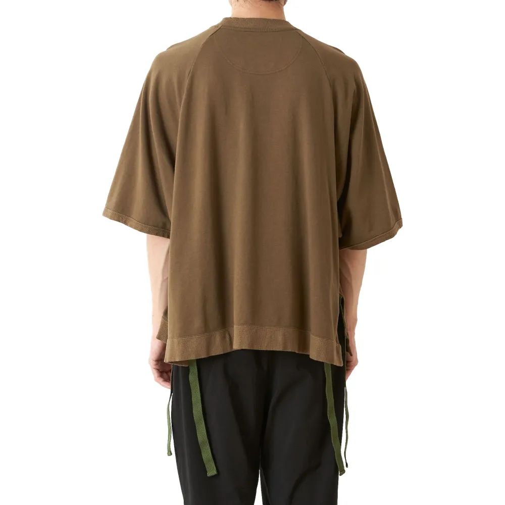 WHITE MOUNTAINEERING HALF SLEEVE EMBROIDERY LOGO PULLOVER-KHAKI