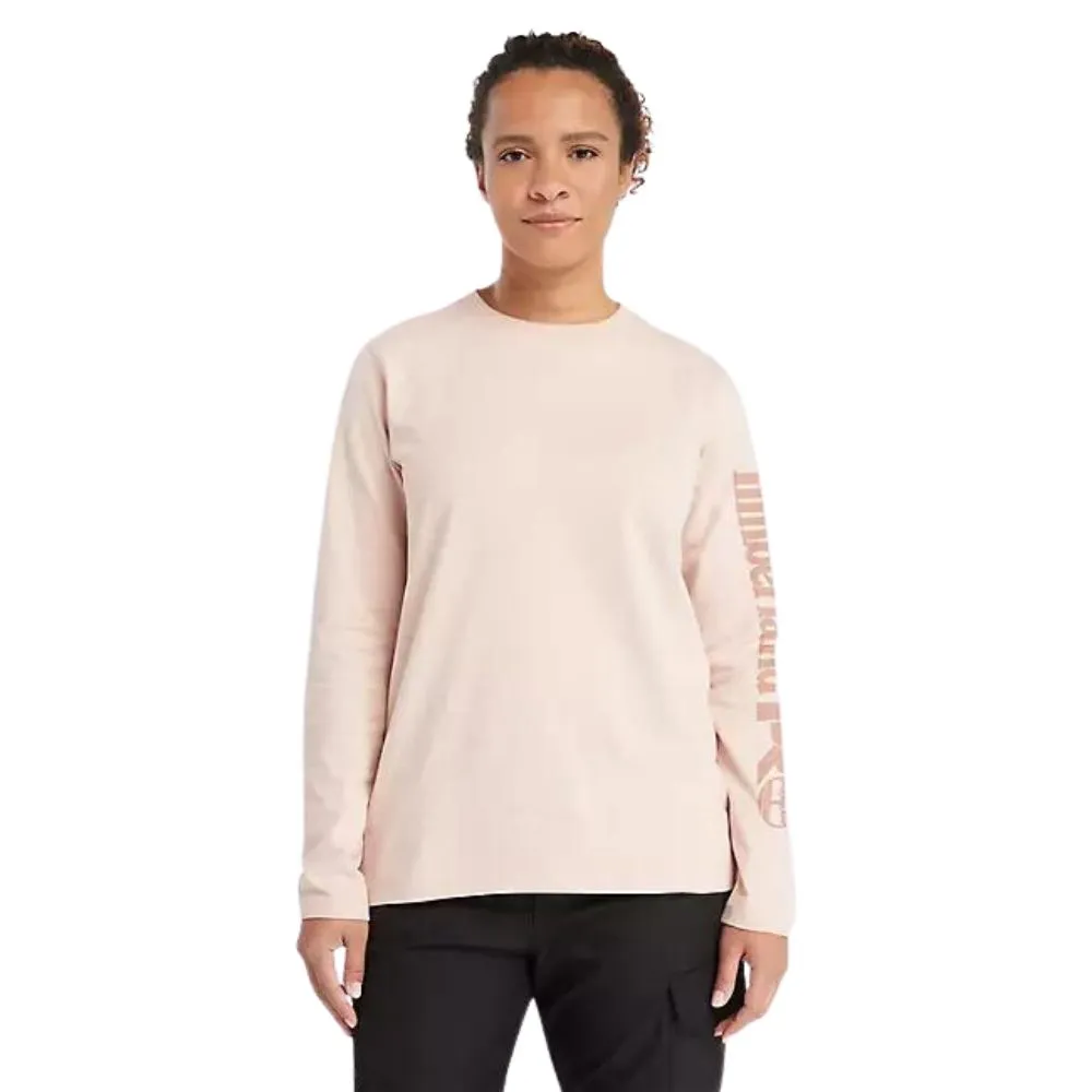 Women's Timberland PRO Cotton Core Long-Sleeve T-Shirt TB0A6D8J662 - Pink