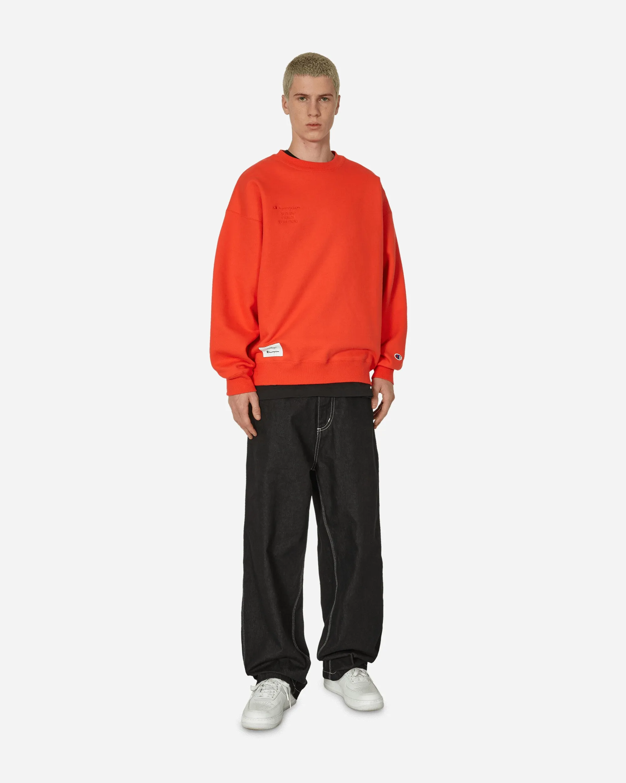 WTAPS Academy Crewneck Sweatshirt Orange